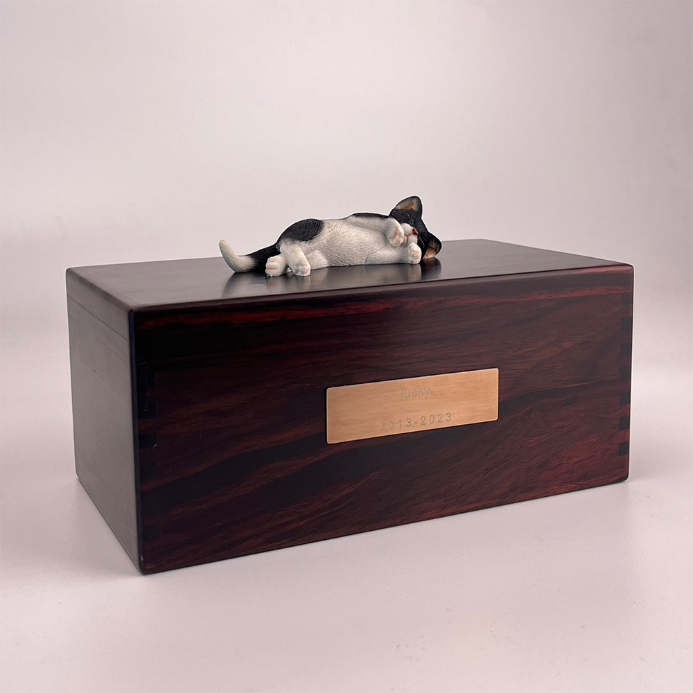 Solid Wood Pet Cremation Urn Memorial Box-Customizable-Environmentally