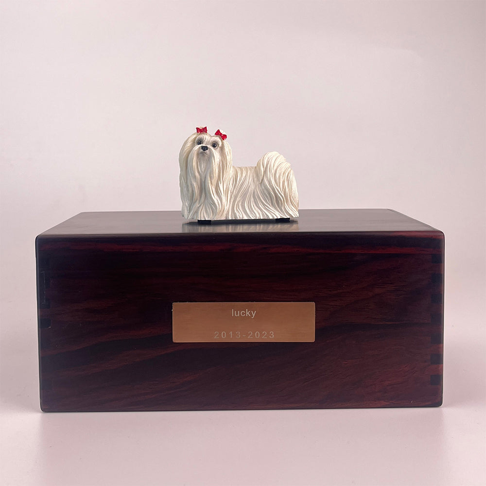 Solid Wood Pet Cremation Urn Memorial Box-Customizable-Environmentally