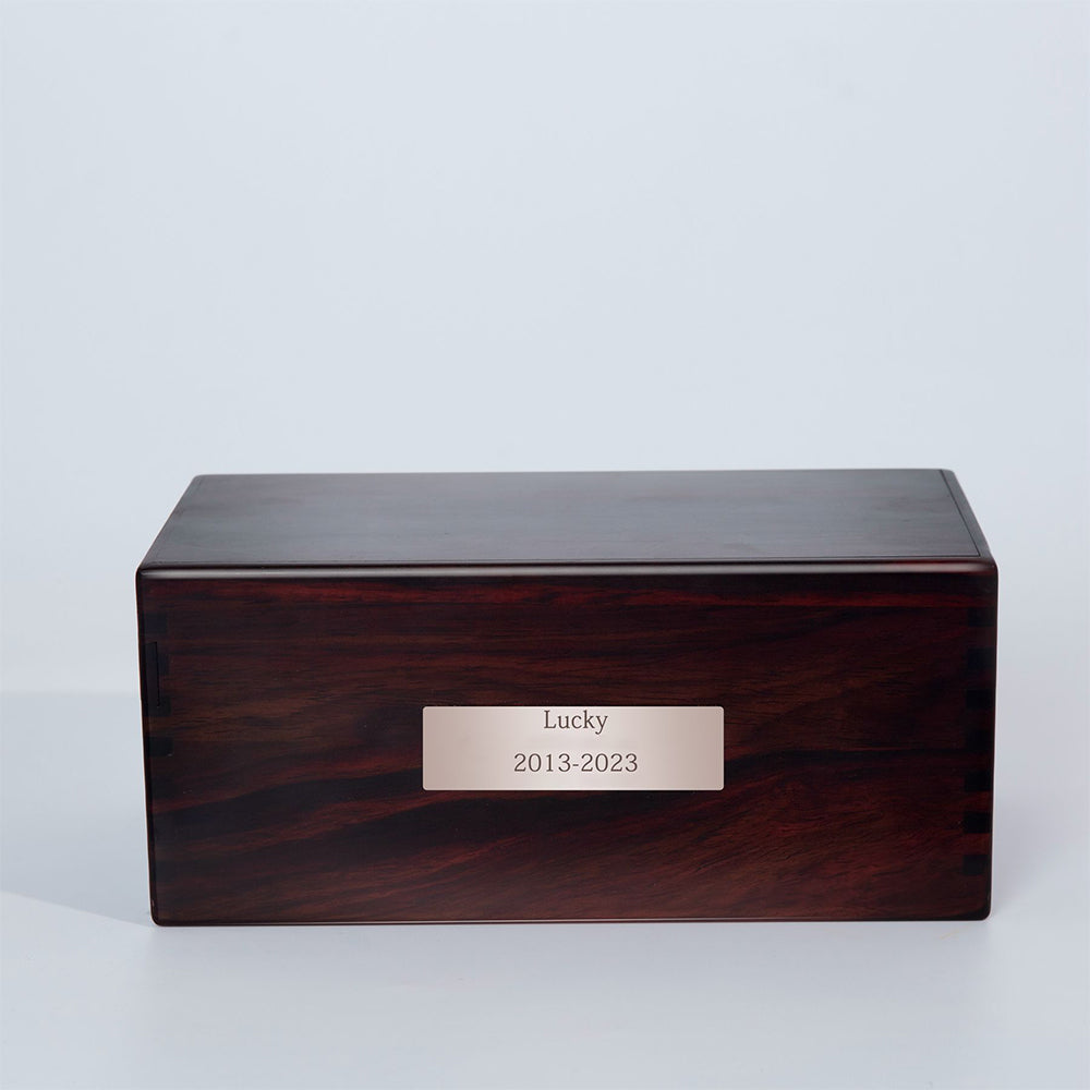 Solid Wood Pet Cremation Urn Memorial Box-Customizable-Environmentally