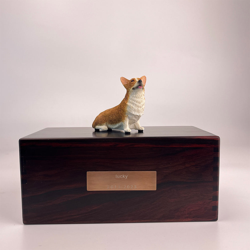 Solid Wood Pet Cremation Urn Memorial Box-Customizable-Environmentally