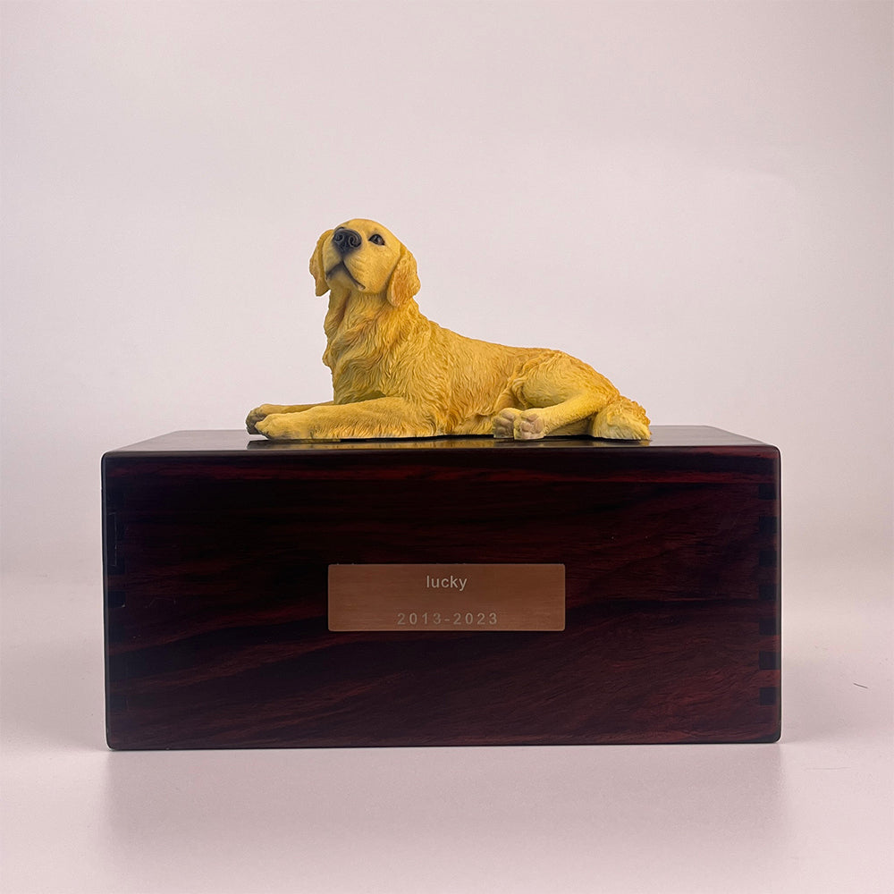 Solid Wood Pet Cremation Urn Memorial Box-Customizable-Environmentally