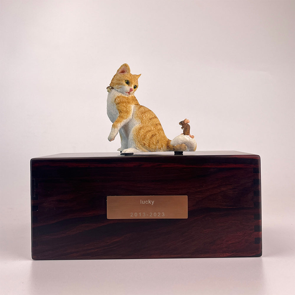 Solid Wood Pet Cremation Urn Memorial Box-Customizable-Environmentally